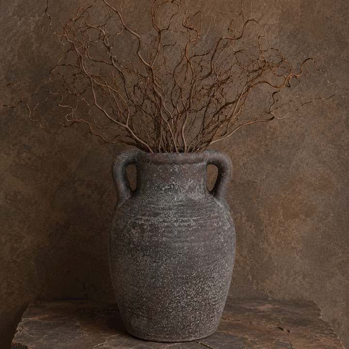 APULIA VASE WITH HANDLES 27x27x41cm